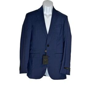 NWT Ted Baker Endurance Jarrow CT Wool 36 R Regular Fit $898 Blue Jacket